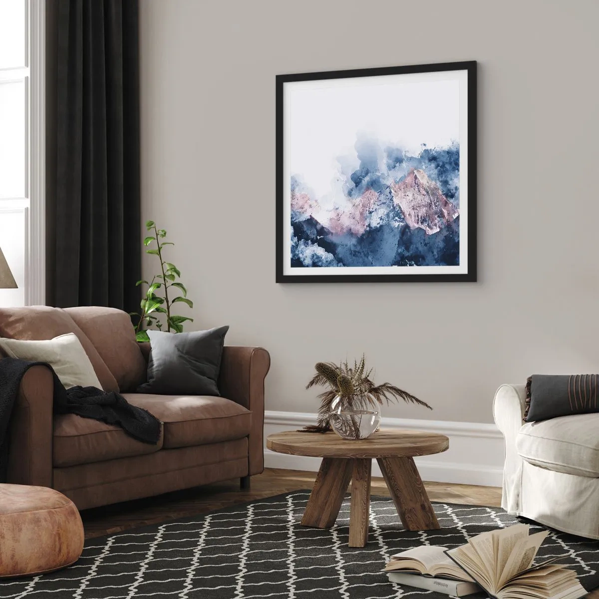 Pôster com moldura preta - Estes são os verdadeiros picos! - 60x60 cm