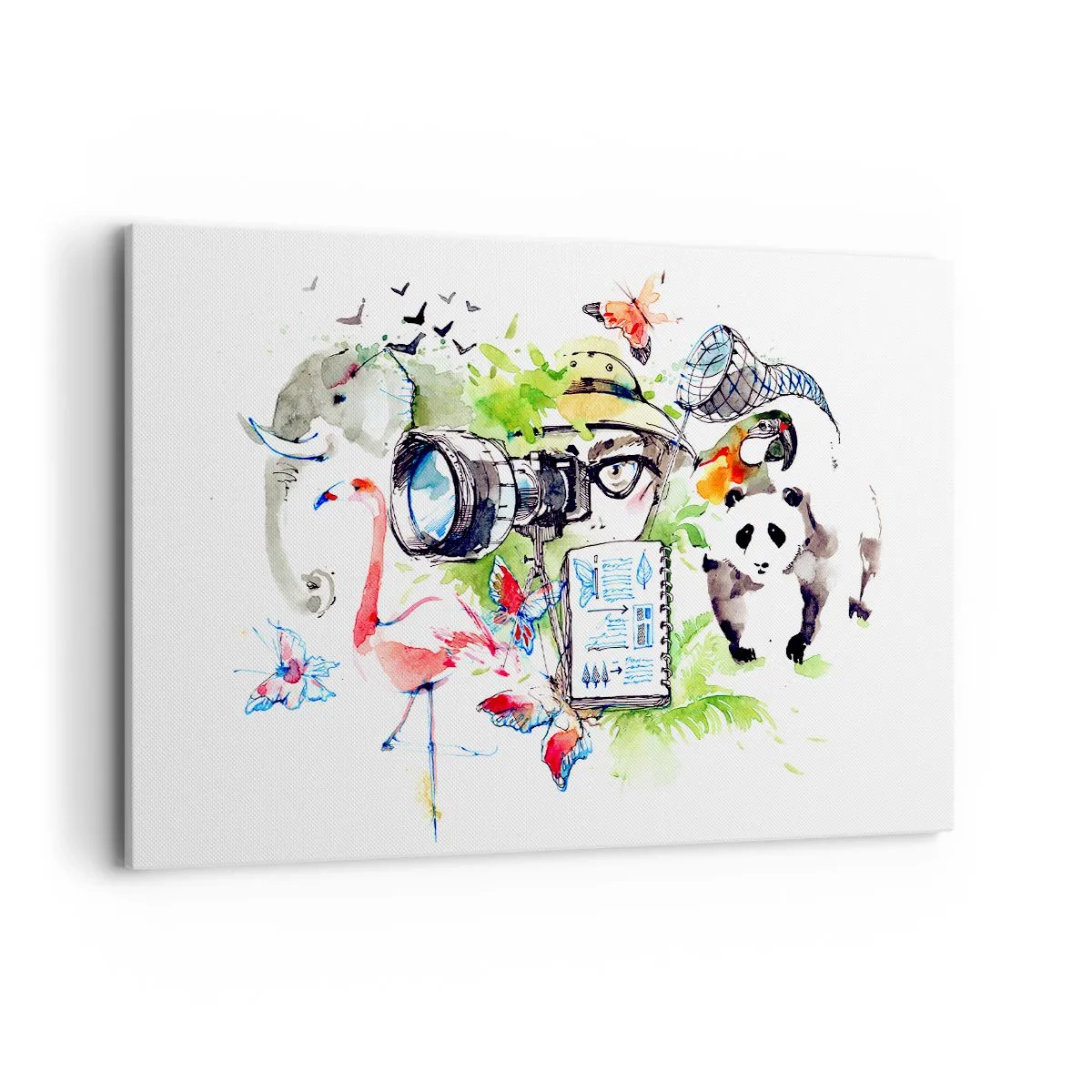 Quadro em tela - Através da lente do viajante - 120x80 cm