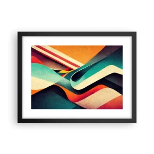 Pôster com moldura preta - Composição intensa - 40x30 cm