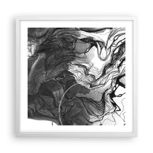 Pôster em moldura branca - Entrelaçados em sonhos - 50x50 cm