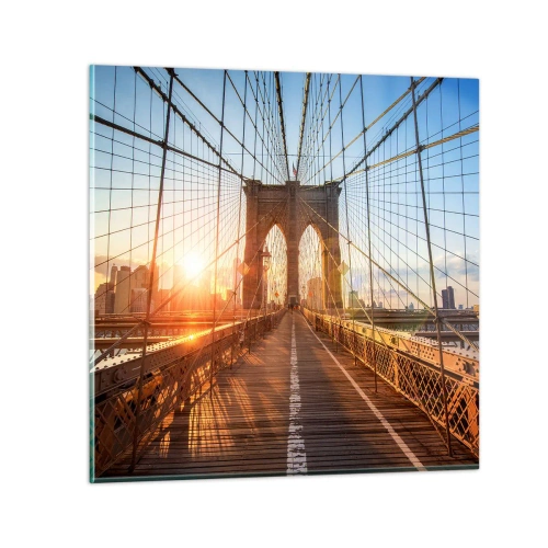 Quadro em vidro - Na Ponte Dourada - 30x30 cm