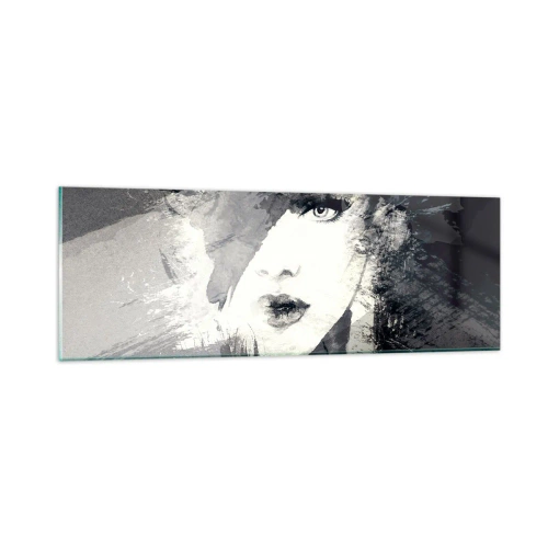 Quadro em vidro - Por trás do véu cinzento - 90x30 cm