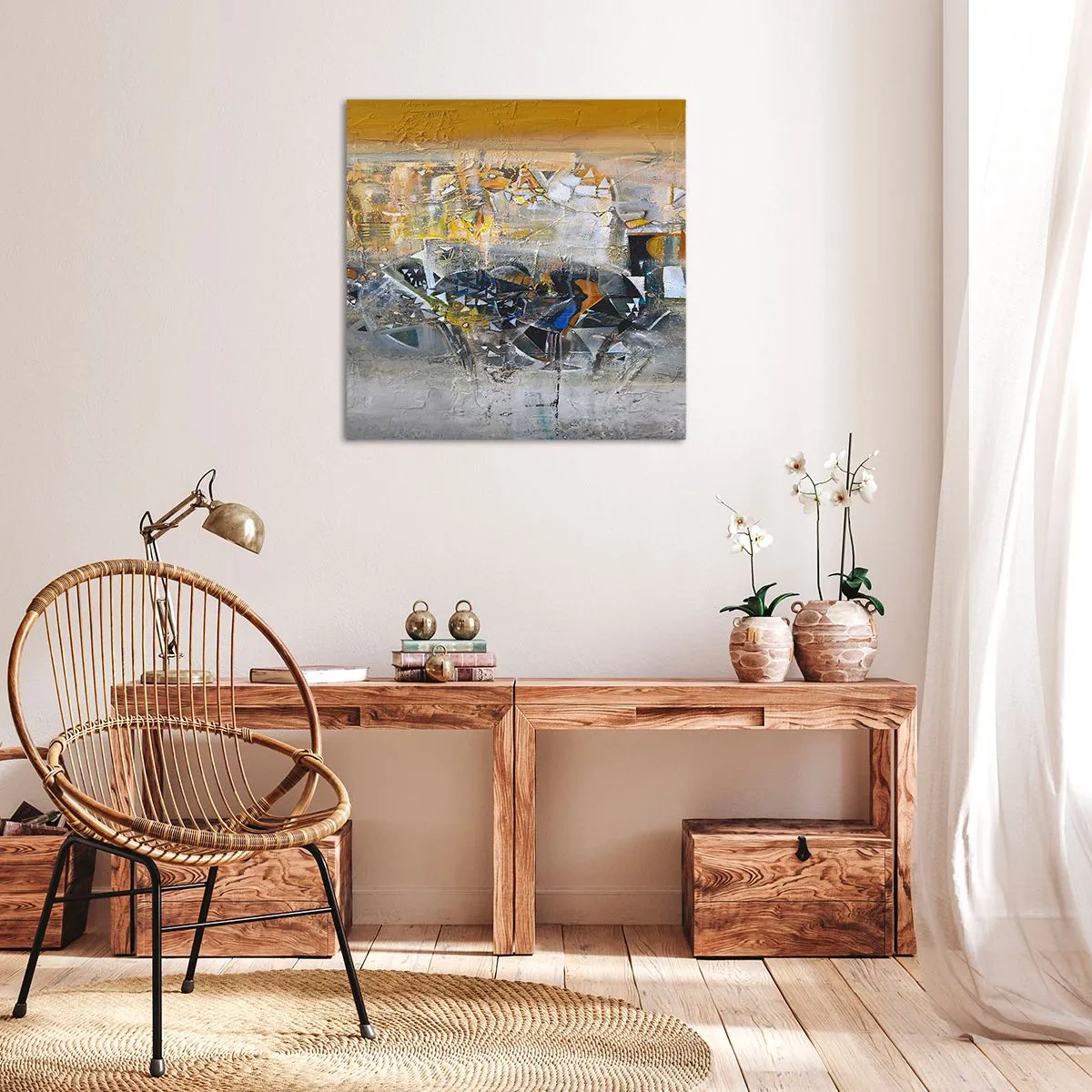 Quadro em tela - Tudo vai se encaixar - 40x40 cm