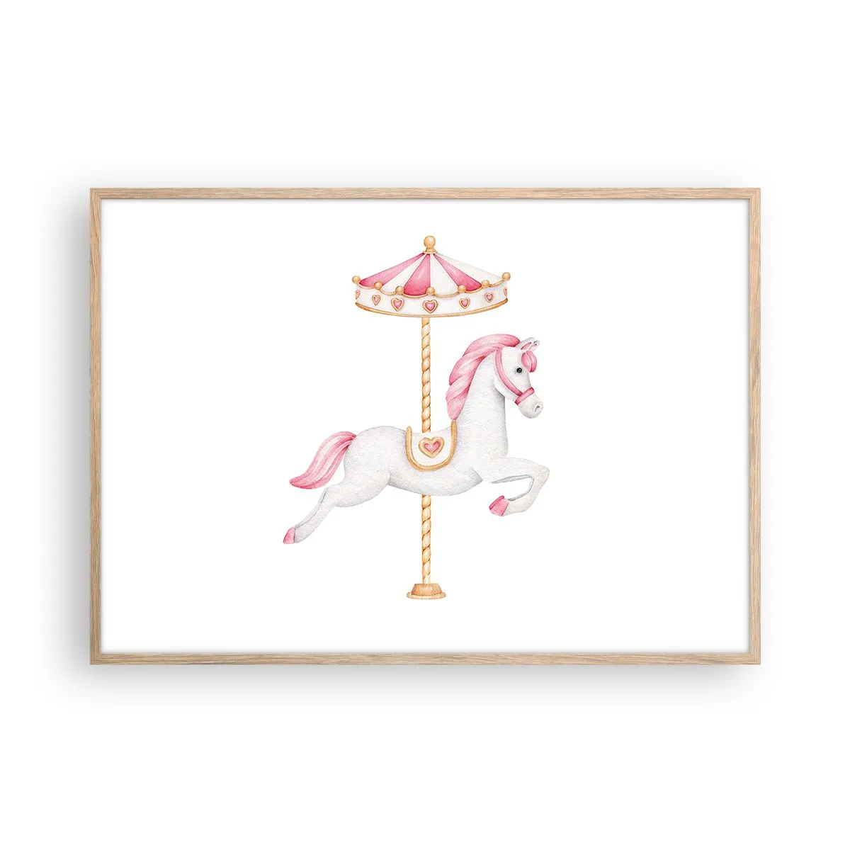 Pôster com moldura de carvalho claro - Caiu no chão - 100x70 cm