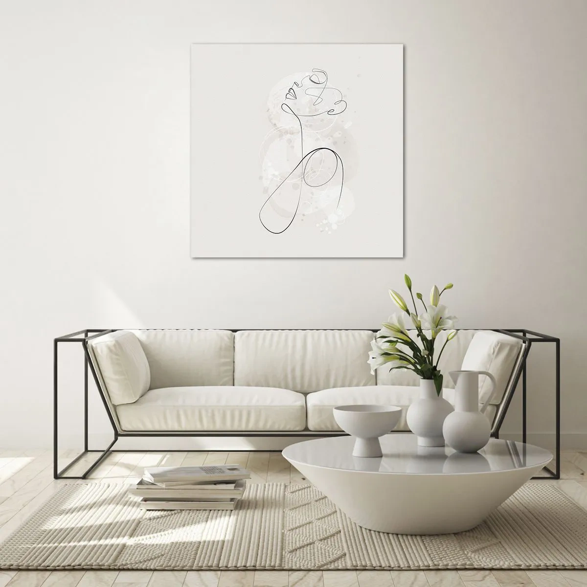 Quadro em vidro - O espiral de beleza - 50x50 cm