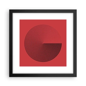 Pôster com moldura preta - Movimento circular - 30x30 cm