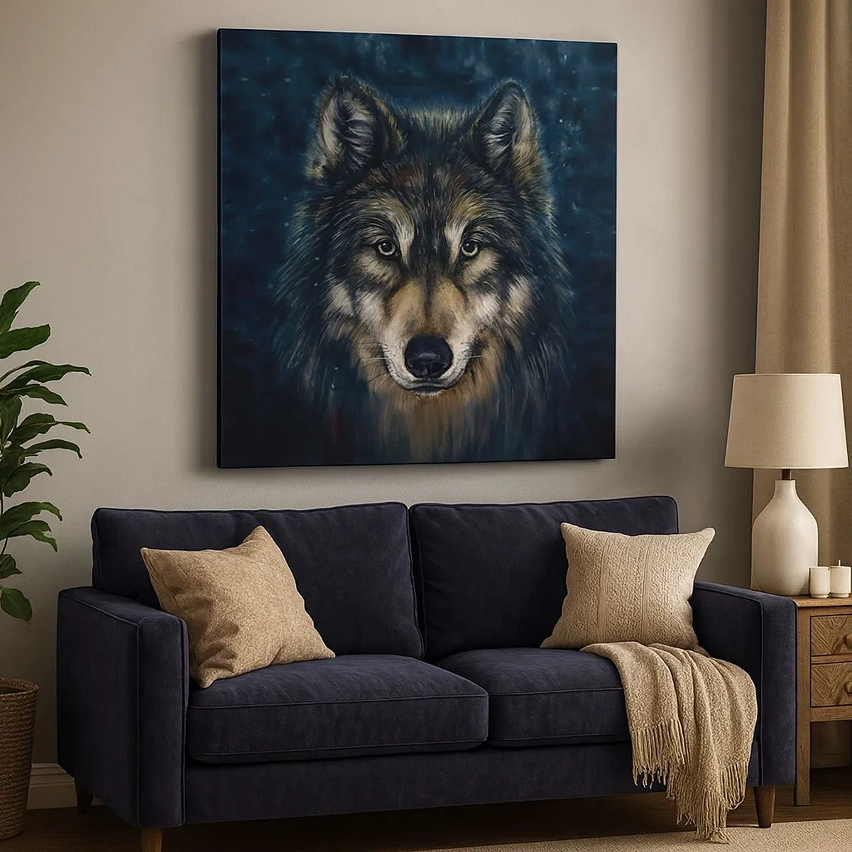 Quadro em tela - Alfa? E ómega - 30x30 cm