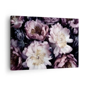 Quadro em tela - Flores em delicados tons pastéis - 70x50cm - Bouquet à moda antiga - Decoração de parede moderna para a sala de estar e quarto ARTTOR