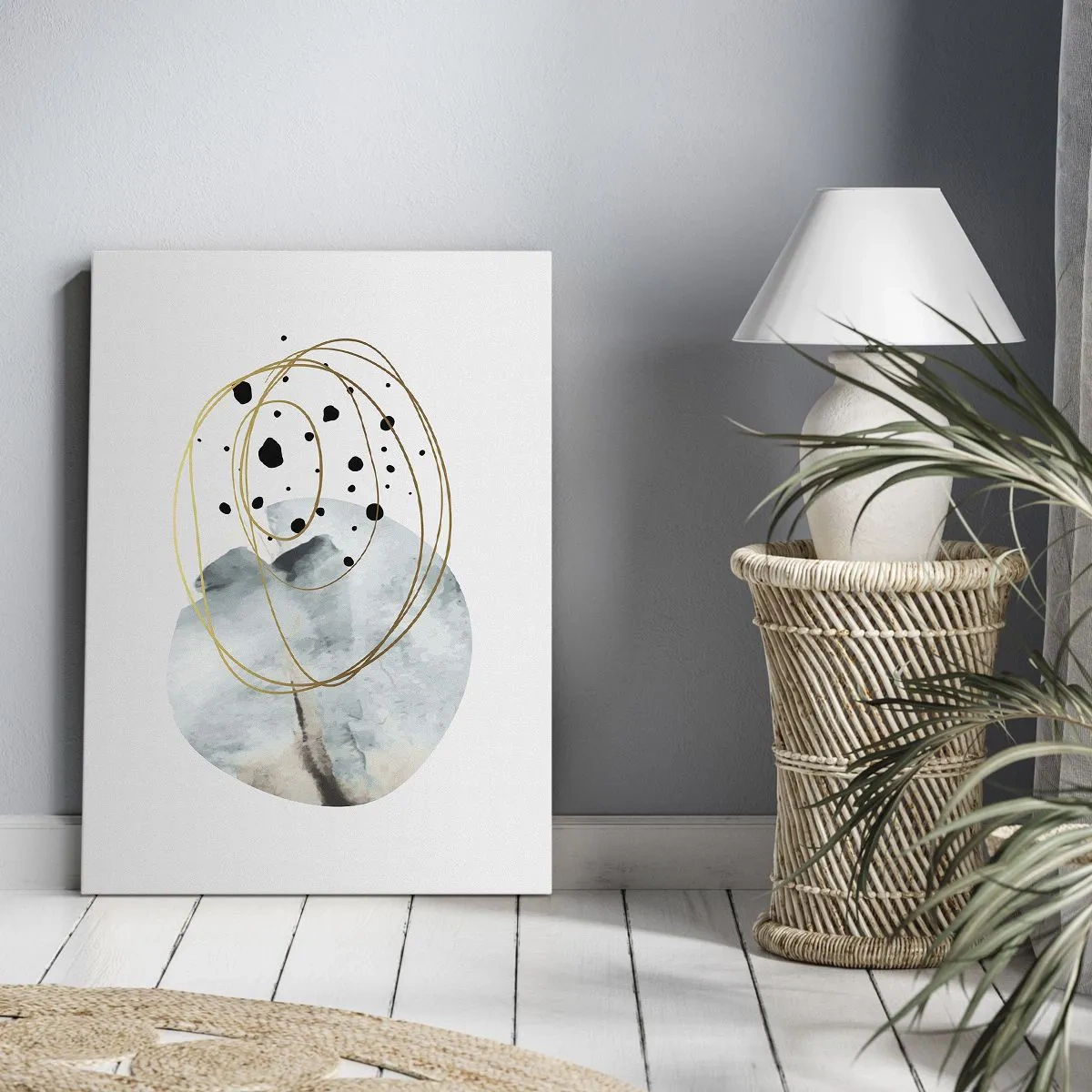 Quadro em tela - No abraço ao espaço - 50x70 cm