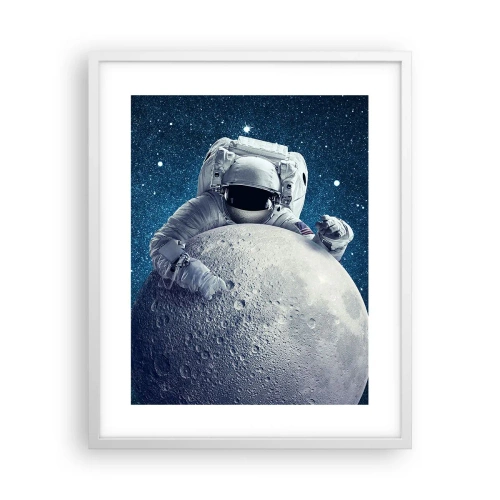 Pôster em moldura branca - Coringa do espaço - 40x50 cm