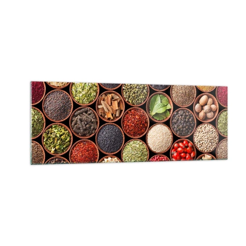 Quadro em vidro - Todos os sabores do mundo - 140x50 cm