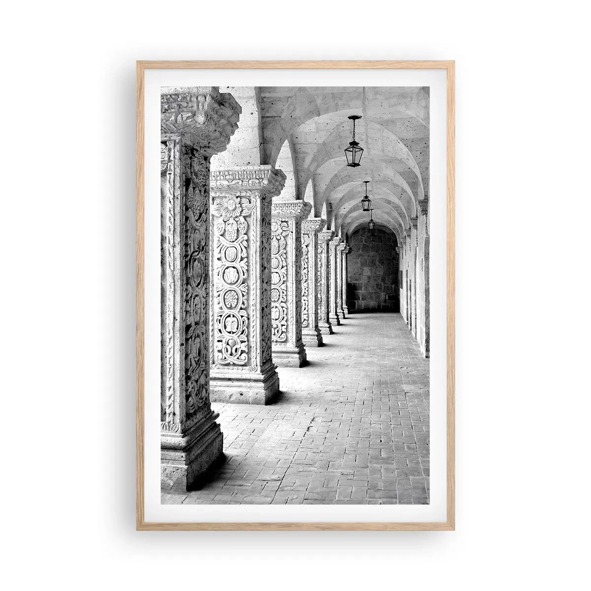 Pôster com moldura de carvalho claro - E para onde...? - 61x91 cm