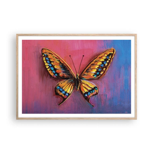 Pôster com moldura de carvalho claro - Uma joia da natureza - 100x70 cm