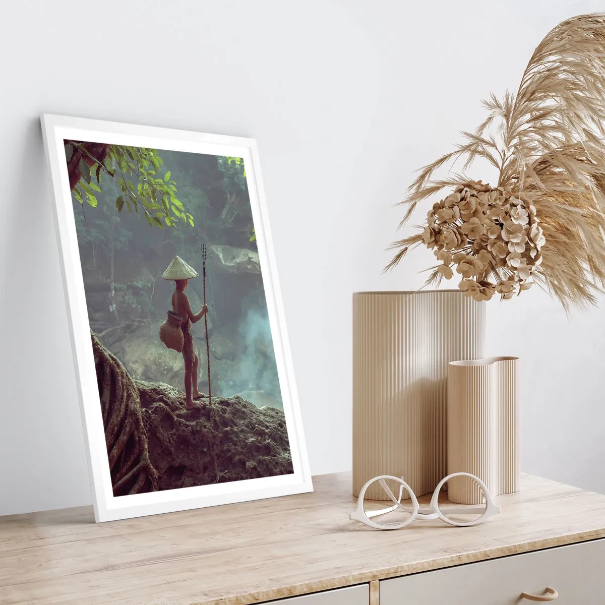 Pôster em moldura branca - Amigo da natureza - 61x91 cm