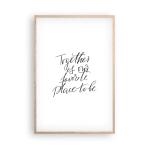 Pôster com moldura de carvalho claro - Também sente isso? - 61x91 cm