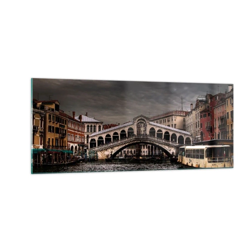 Quadro em vidro - A promessa de uma noite em Veneza - 100x40 cm