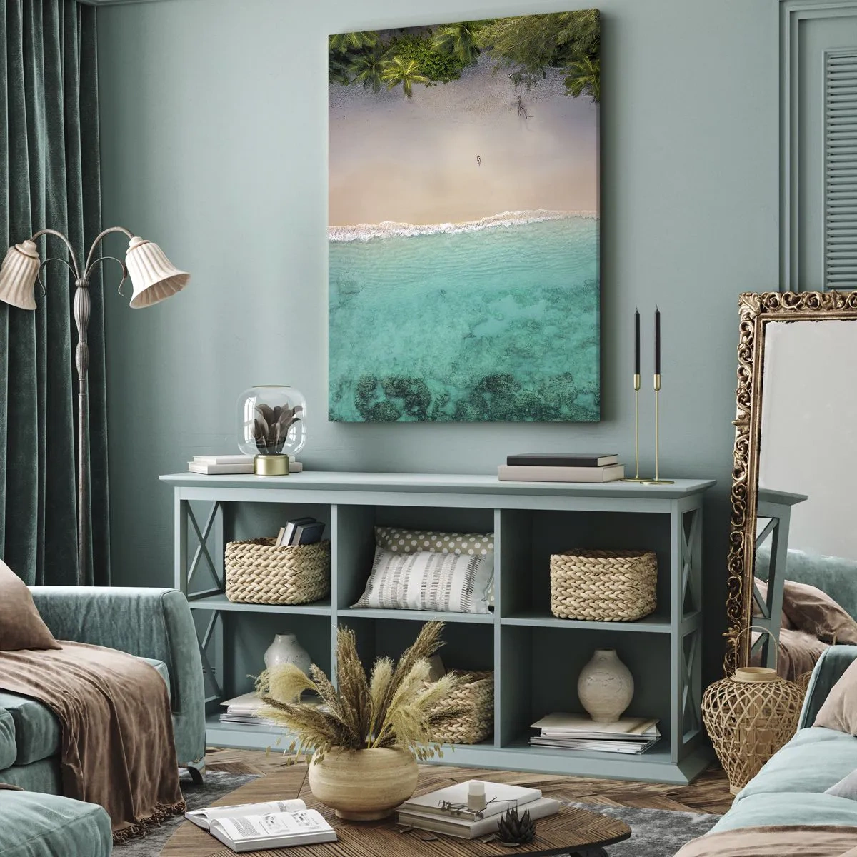 Quadro em tela - Praia do paraíso - 50x70 cm
