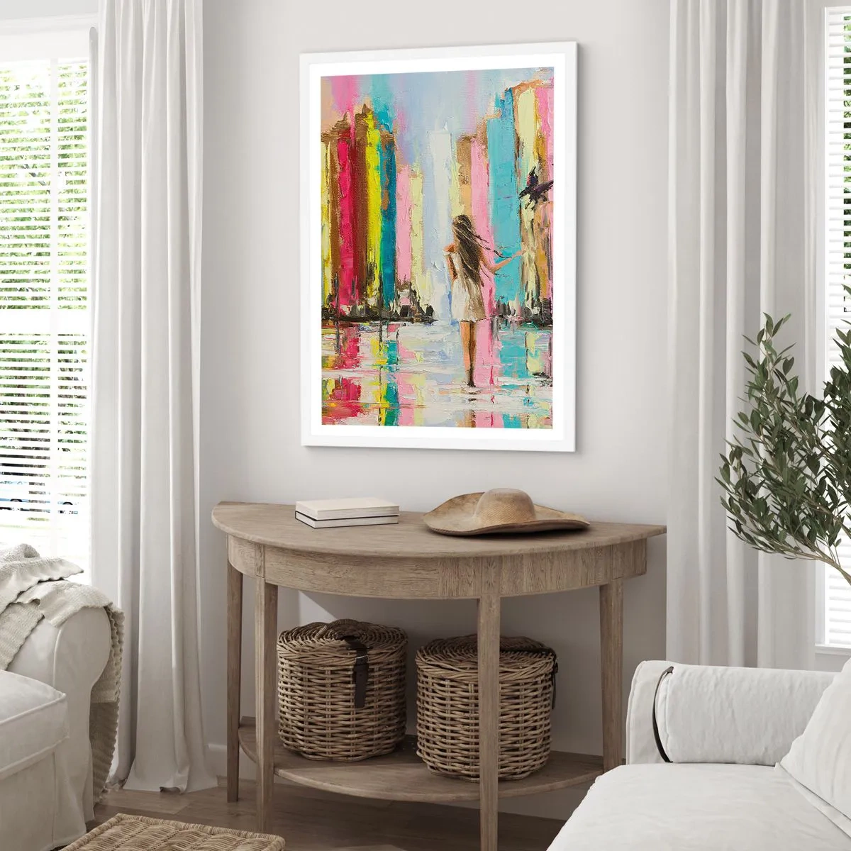 Pôster em moldura branca - Segue-me - 70x100 cm