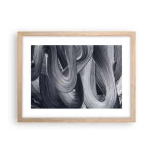 Pôster com moldura de carvalho claro - A fluidez da realidade - 40x30 cm