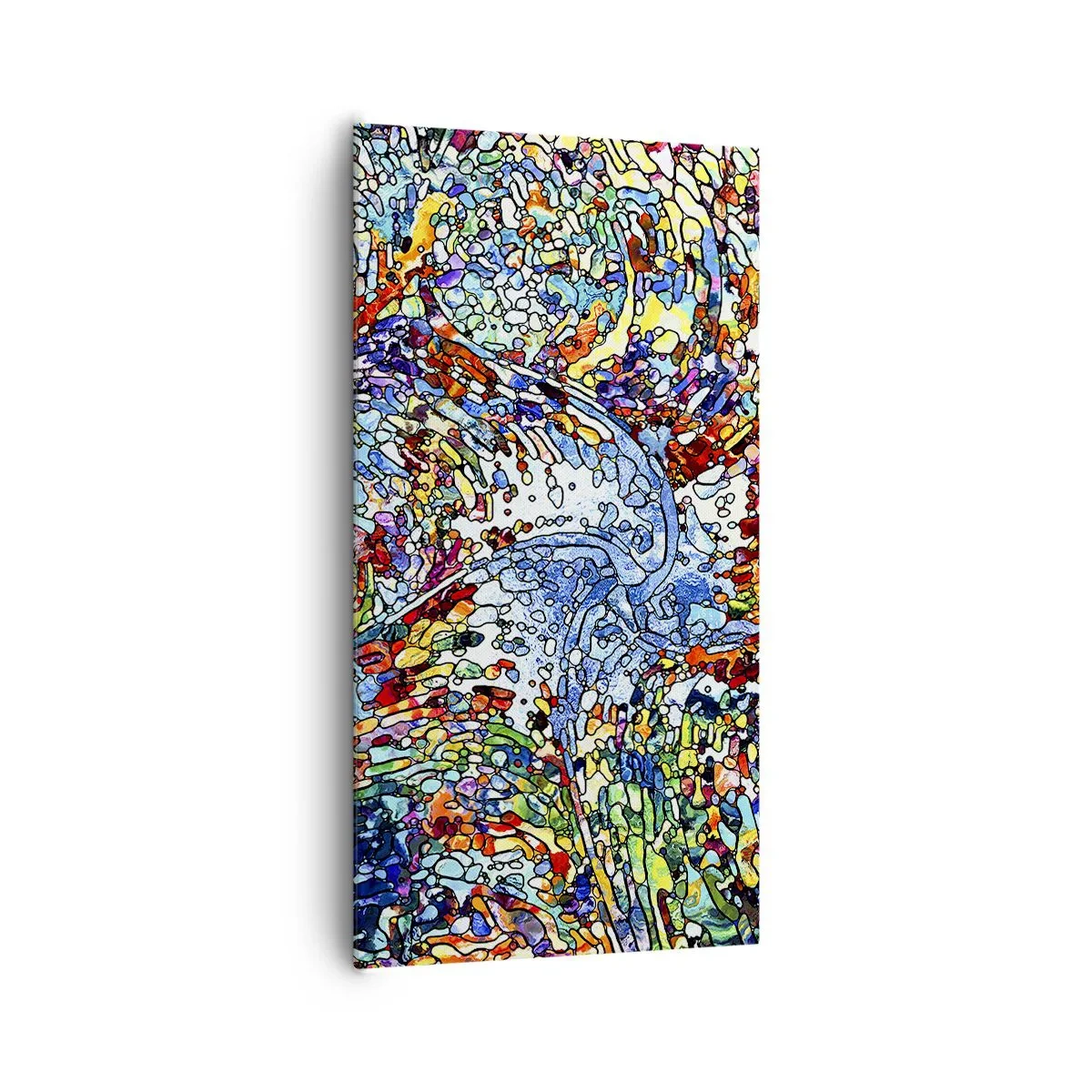Quadro em tela - Vitrais gotejantes - 65x120 cm