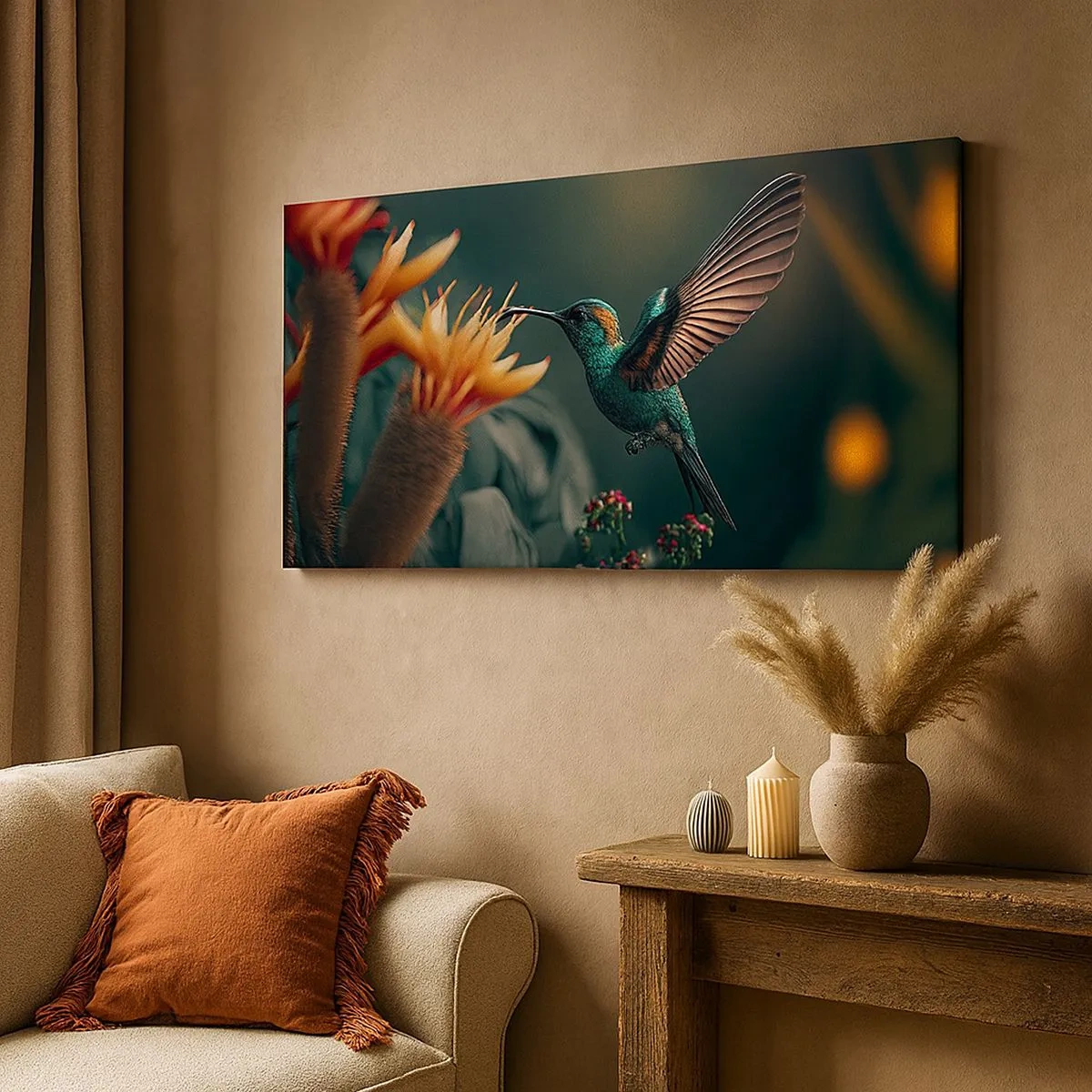 Quadro em tela - Uma vida verdadeiramente colorida - 100x40 cm