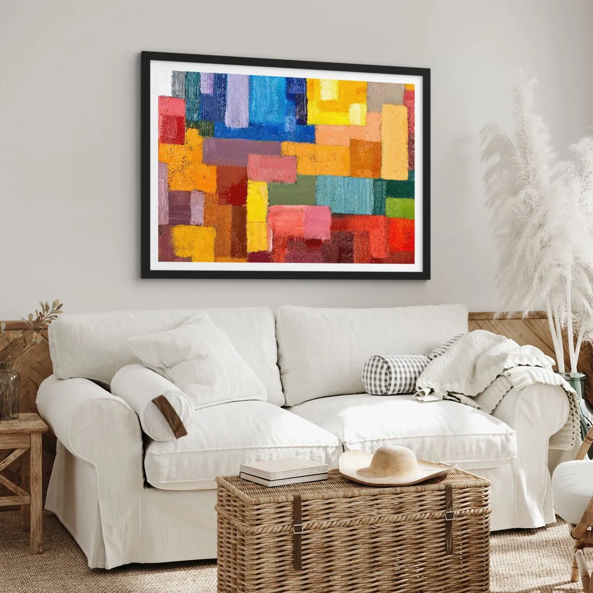 Pôster com moldura preta - Cada um diferente, todos coloridos - 50x40 cm