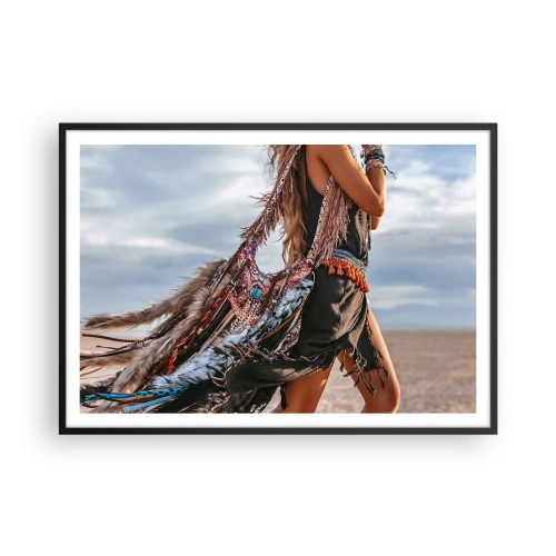 Pôster com moldura preta - Namorada do Xamã - 100x70 cm