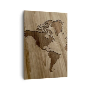 Quadro em tela - O mundo servido na mesa - 50x70 cm