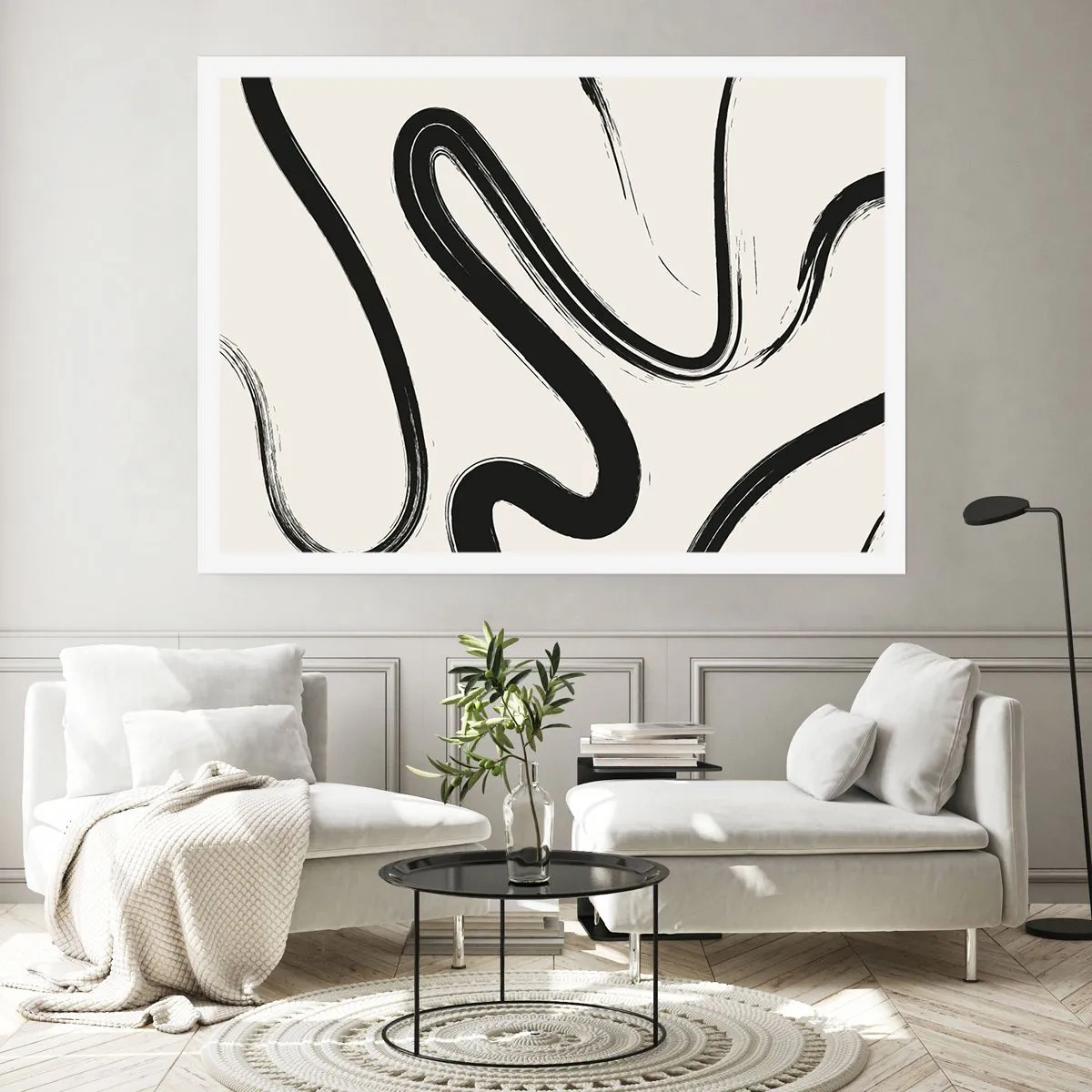 Pôster - Capricho preto e branco - 70x50 cm