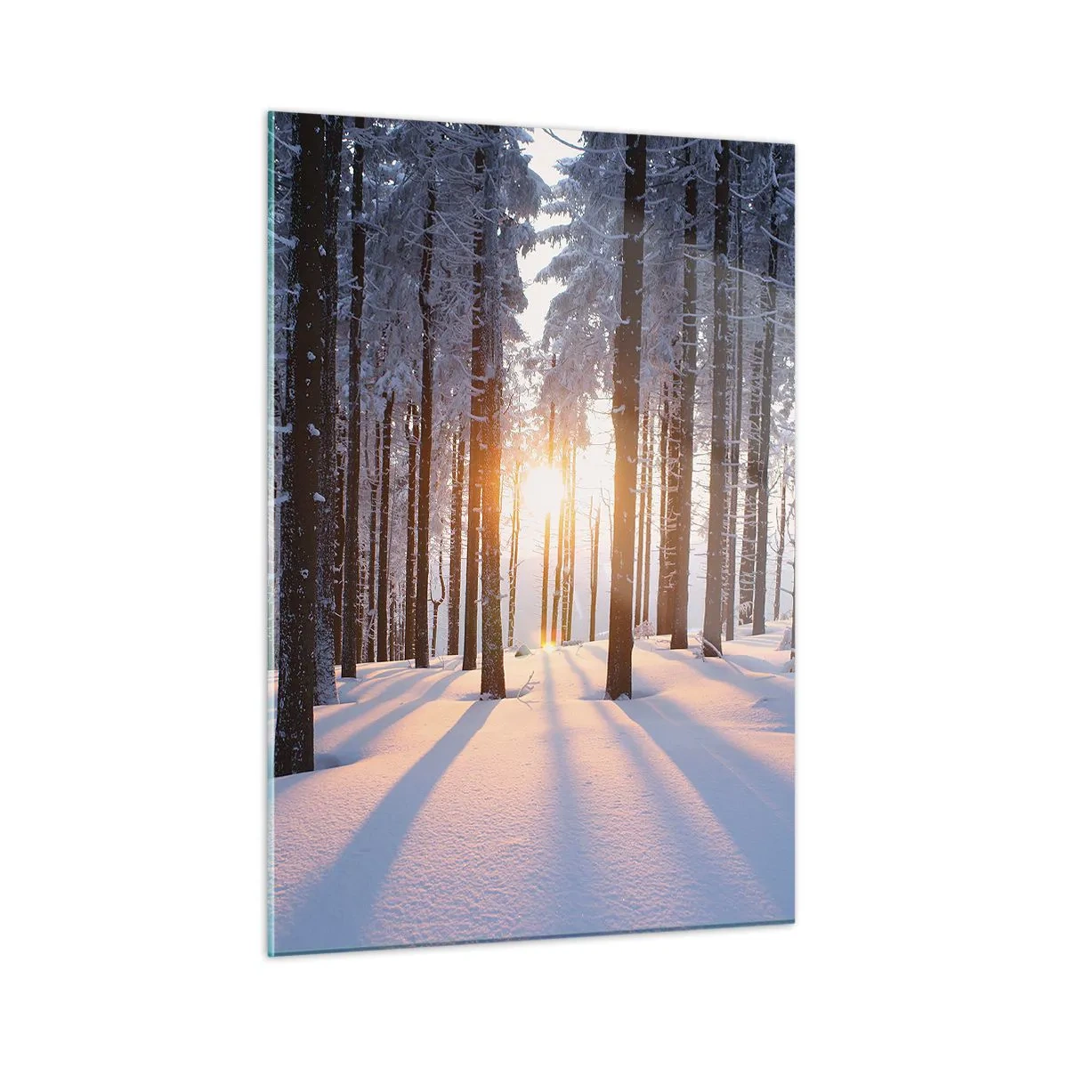 Quadro em vidro - Preto no branco - 50x70 cm