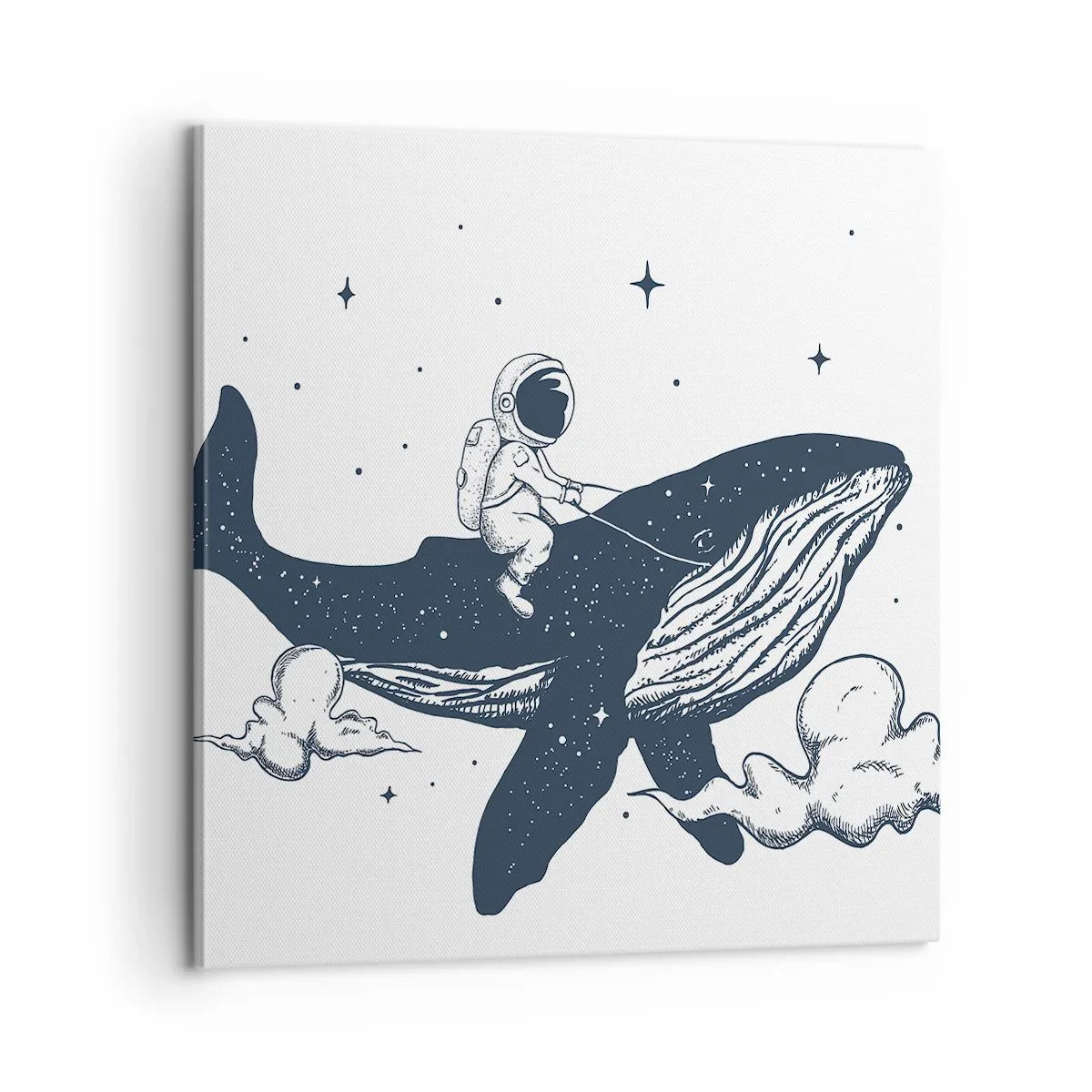 Quadro em tela - Aventura espacial - 60x60 cm