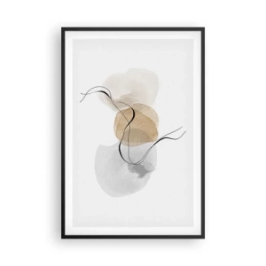 Pôster com moldura preta - Contas ao vento - 61x91 cm