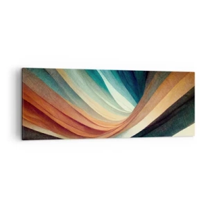 Quadro em tela - Tecido de cores - 140x50 cm