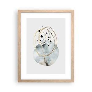 Pôster com moldura de carvalho claro - No abraço ao espaço - 30x40 cm