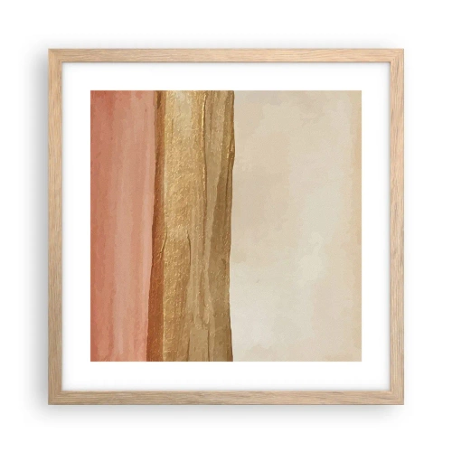 Pôster com moldura de carvalho claro - Composição vertical - 40x40 cm