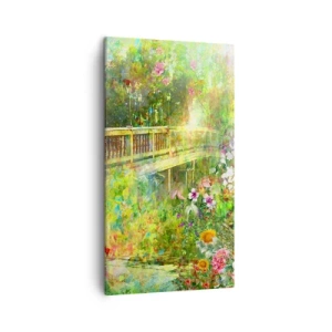 Quadro em tela - A ponte dos suspiros da primavera - 45x80 cm