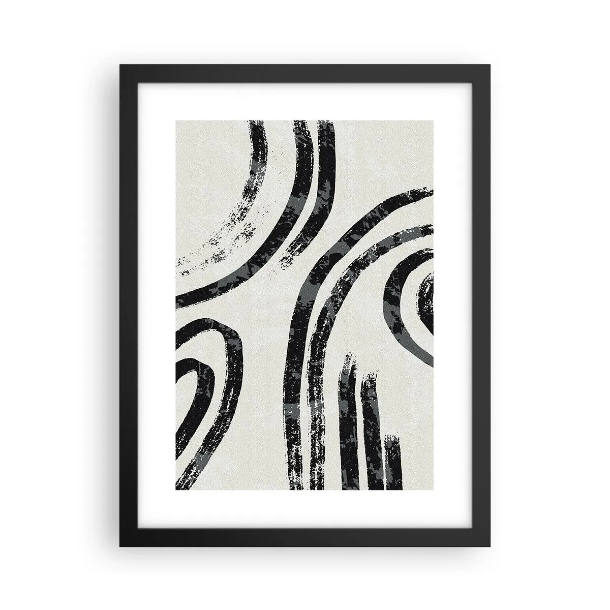 Pôster com moldura preta - Meio parado - 30x40 cm
