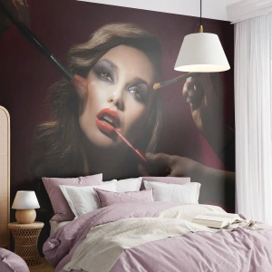 Papel de Parede Autocolante Deluxe Sticker - Bela sonhadora - Mulher, Inventar, Atriz - 100x70 cm