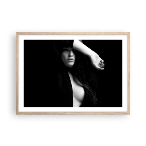 Pôster com moldura de carvalho claro - Escola de sedução - 70x50 cm