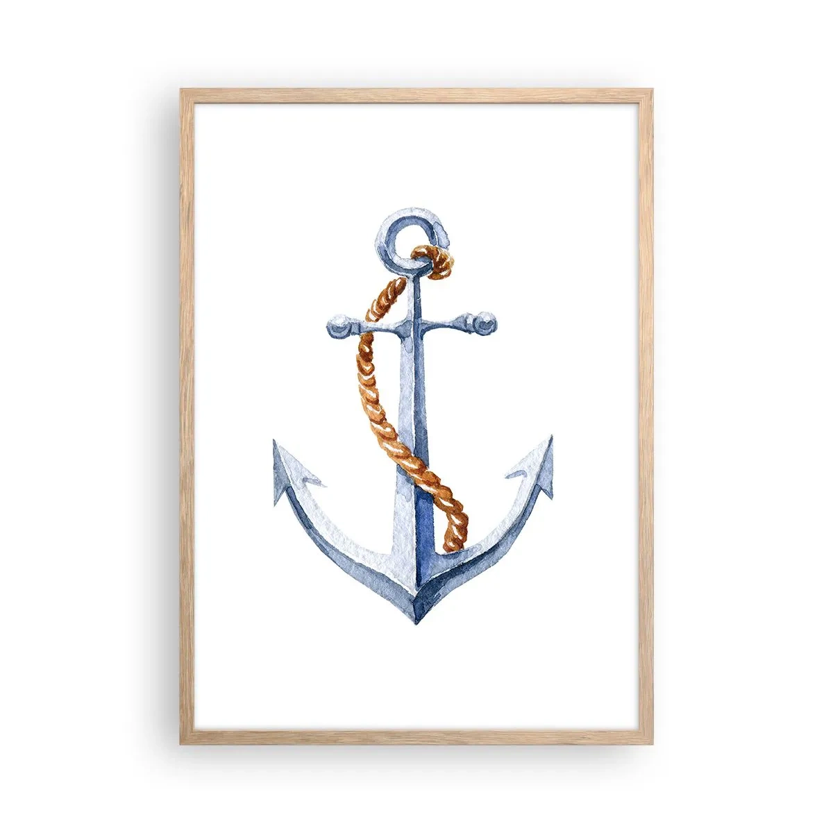Pôster com moldura de carvalho claro - Ahoy aventura! - 50x70 cm
