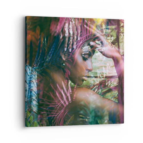 Quadro em tela - Mãe Natureza na selva - 30x30 cm