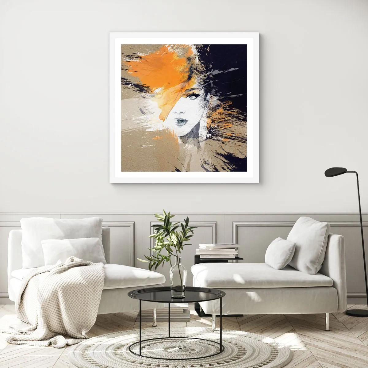 Pôster em moldura branca - E fez-se a luz - 40x40 cm