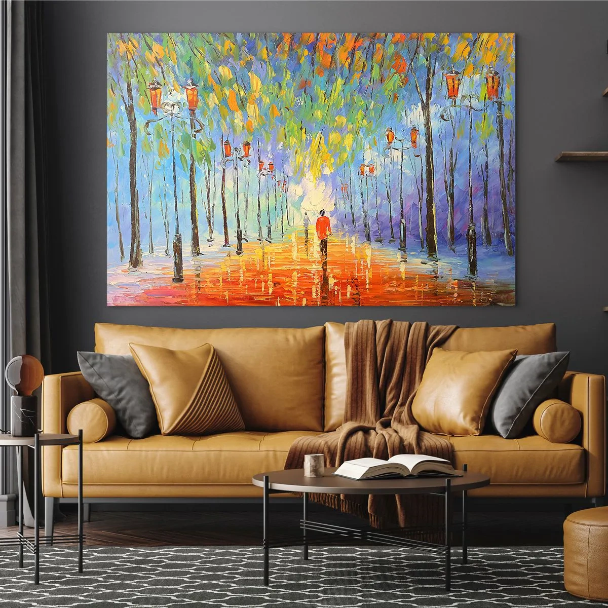 Quadro em vidro - Canto nocturno da chuva - 120x80 cm