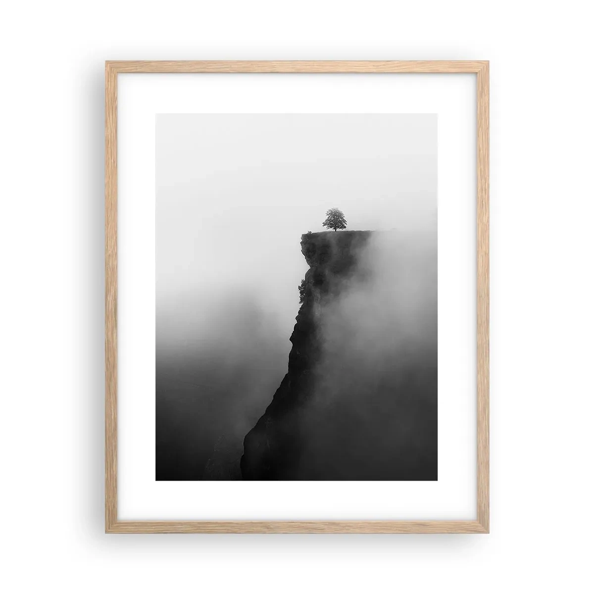Pôster com moldura de carvalho claro - No limite do mundo - 40x50 cm