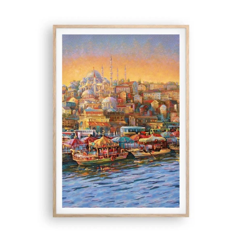 Pôster com moldura de carvalho claro - Conto de Istambul - 70x100 cm