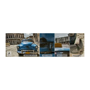 Amostra de papel de parede Premium Sand - O antigo é lindo - Automotivo, Carro, Táxi - 100x30 cm