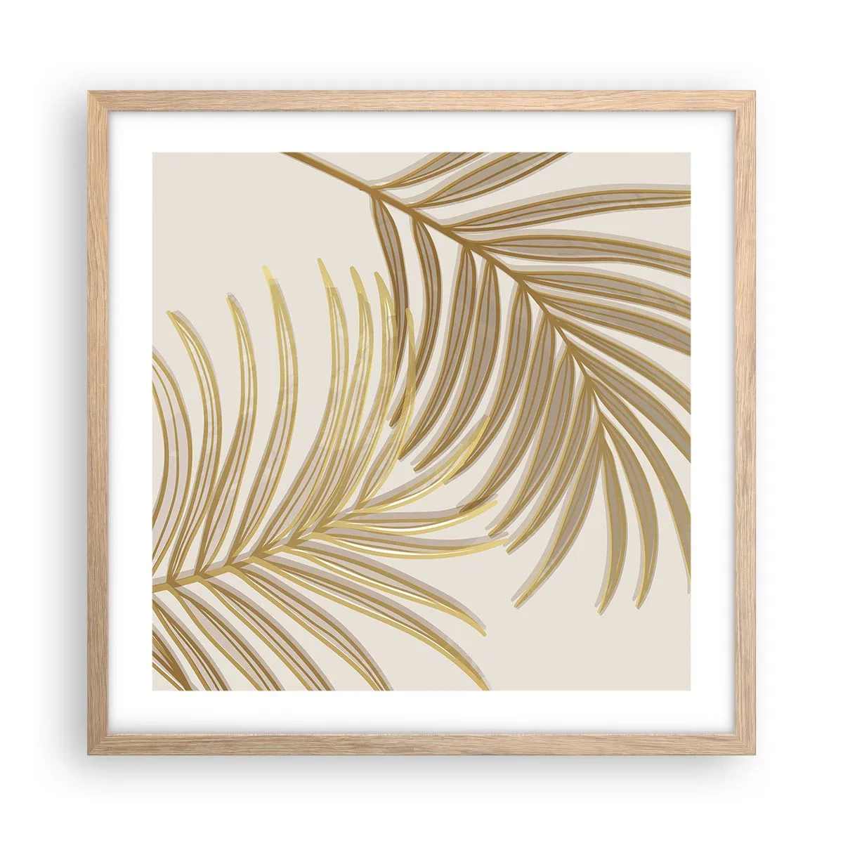 Pôster com moldura de carvalho claro - Palma de Ouro! - 50x50 cm