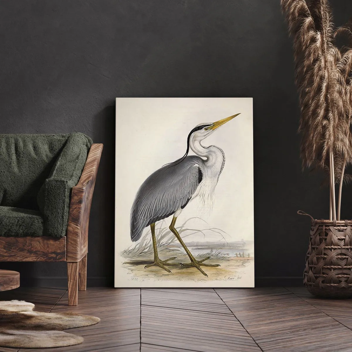 Quadro em tela - Graça de garça - 80x120 cm