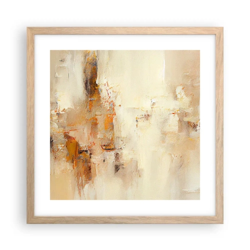 Pôster com moldura de carvalho claro - Alma de âmbar - 40x40 cm