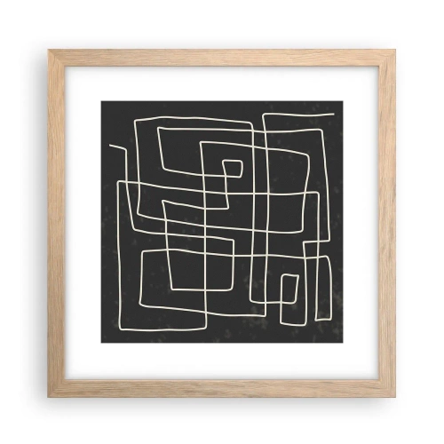 Pôster com moldura de carvalho claro - Não é tão simples - 30x30 cm